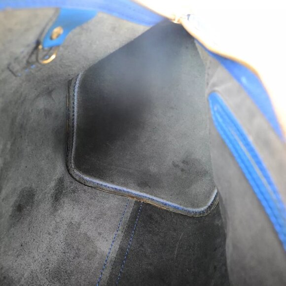 LOUIS VUITTON LV Logo Speedy 30 Travel Hand Bag Epi Leather Blue M43005 86YF352 - Picture 10 of 14